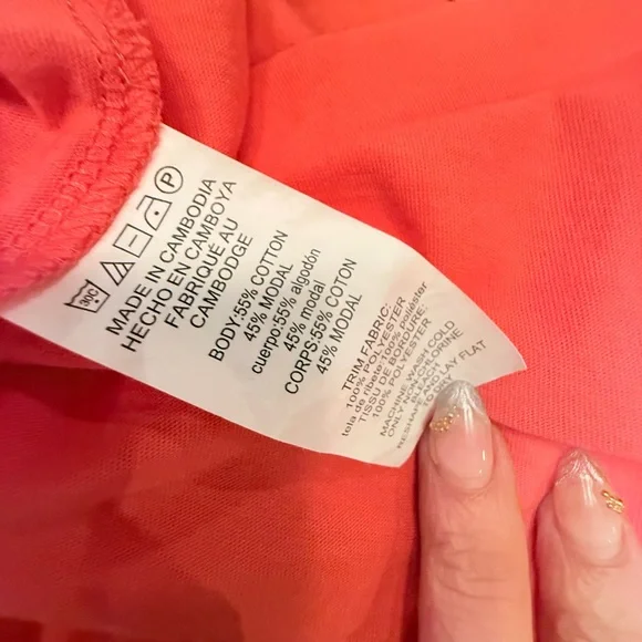 Michael Kors Orange Contrast Flutter Short Sleeve T-Shirt Size XL MSRP $95 - Picture 8 of 8